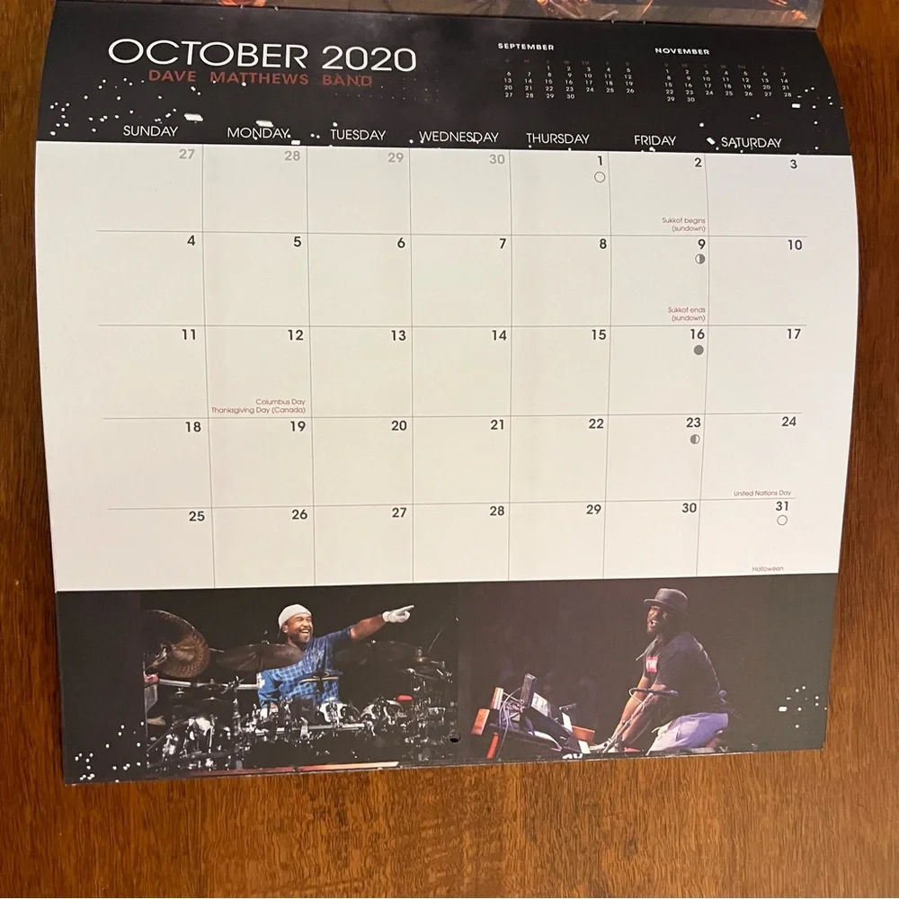 Dave Matthews Band 2020 Wall Calendar, Unused, Like New
